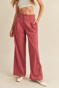 Bankers Hours Trouser - Raspberry Cream