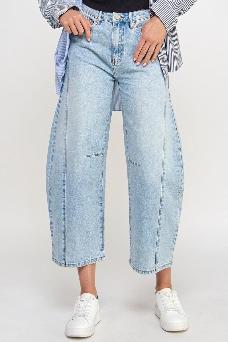 High Rise Barrel Jeans