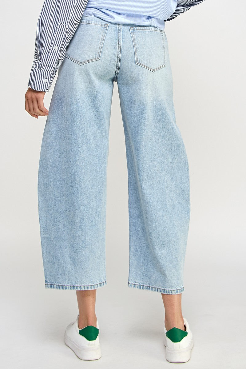 High Rise Barrel Jeans