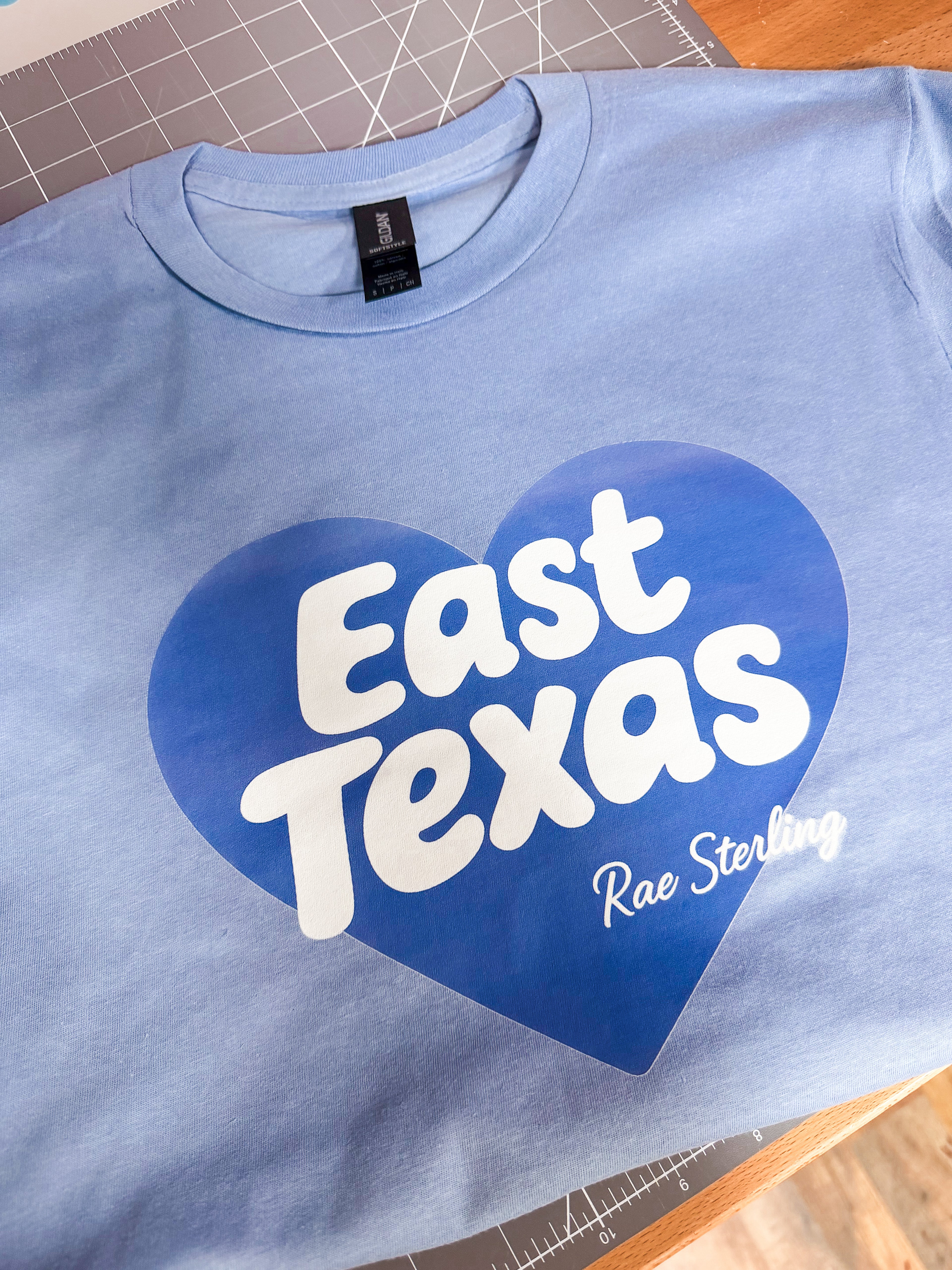 East Texas Heart - Stone Blue/mono