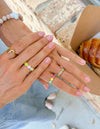 Staggered Enamel Ring
