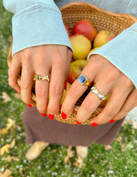 Indigo Signet Ring