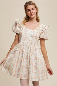 Vintage Floral Babydoll Dress