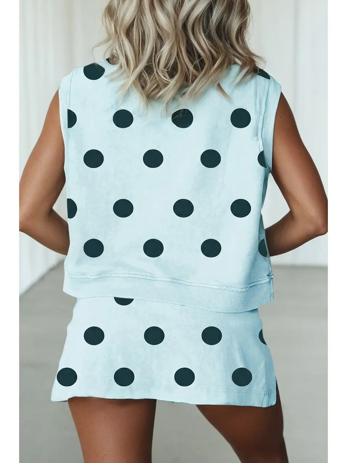 Blue monochrome Polka Dot SET