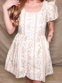 Vintage Floral Babydoll Dress