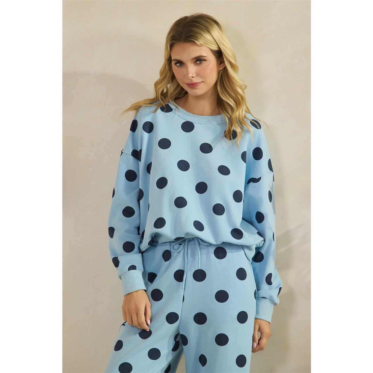 Blue/Mono- Polka Dot shorts SET