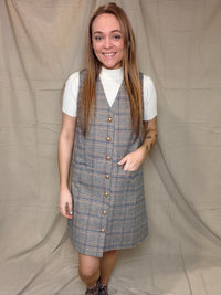 Plaid Button Down Dress