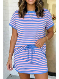 Blue Stripe Skort SET