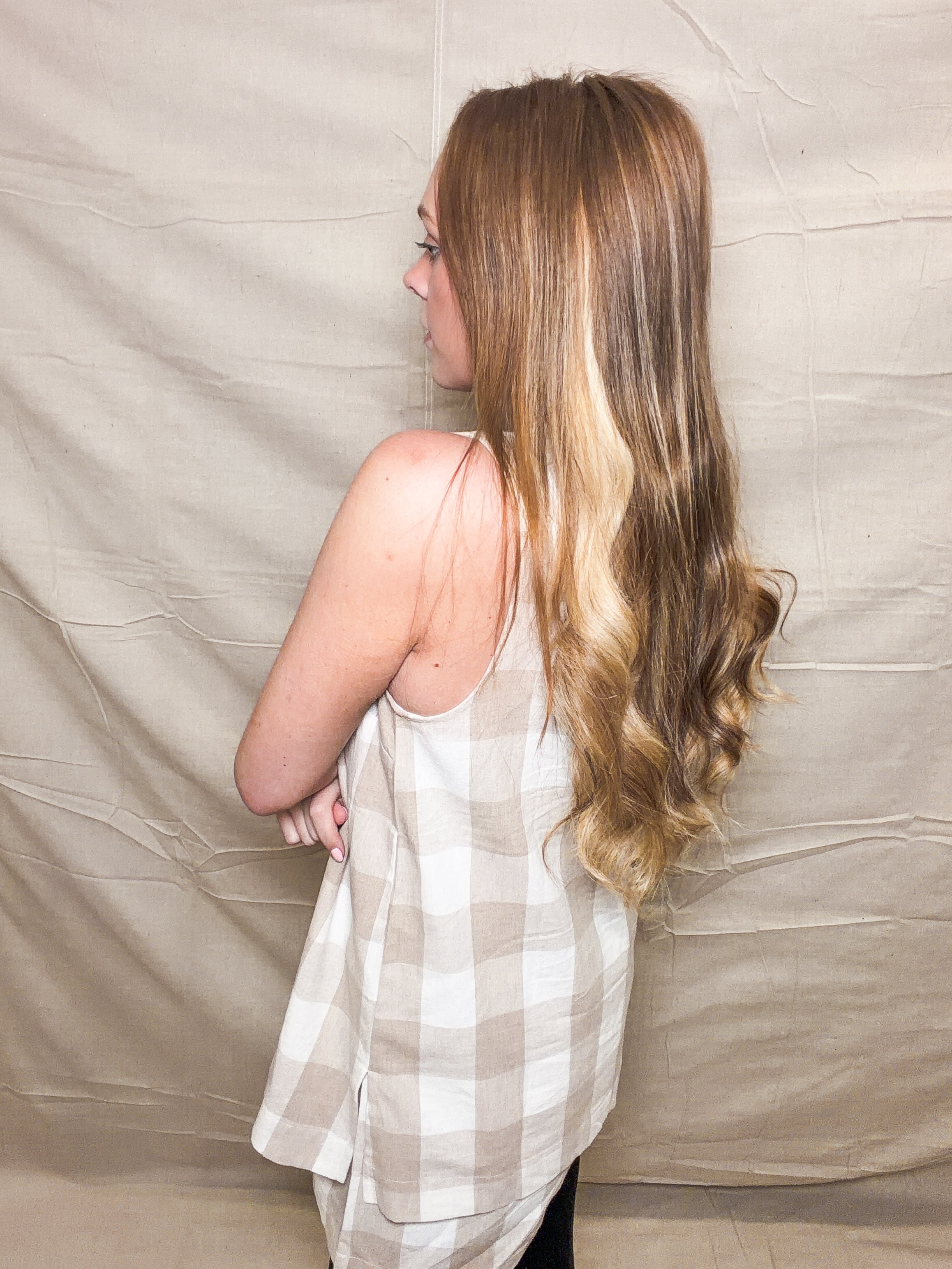 Gingham Tank Top and Shorts Set