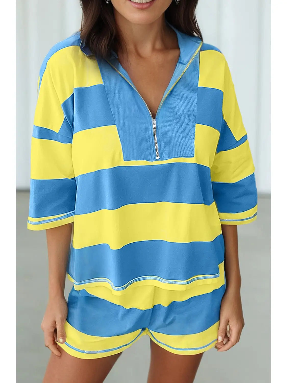 Yellow/Blue Stripe SET
