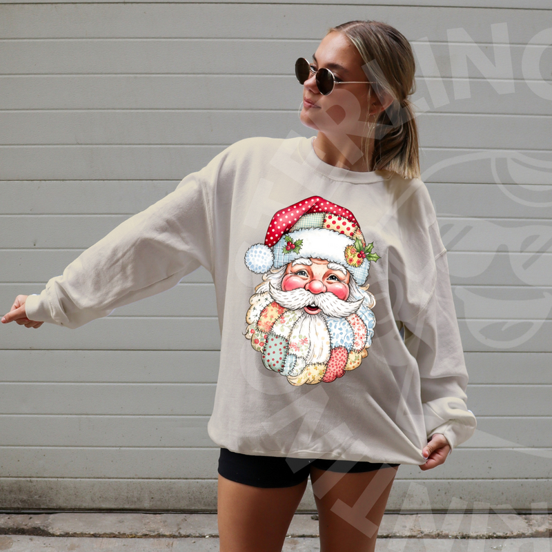 Patchwork Santa - Sand