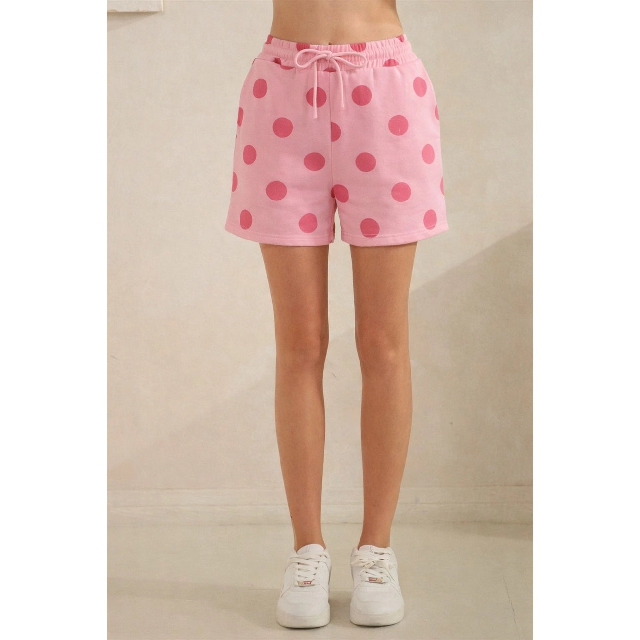 Pink/Mono- Polka Dot shorts SET