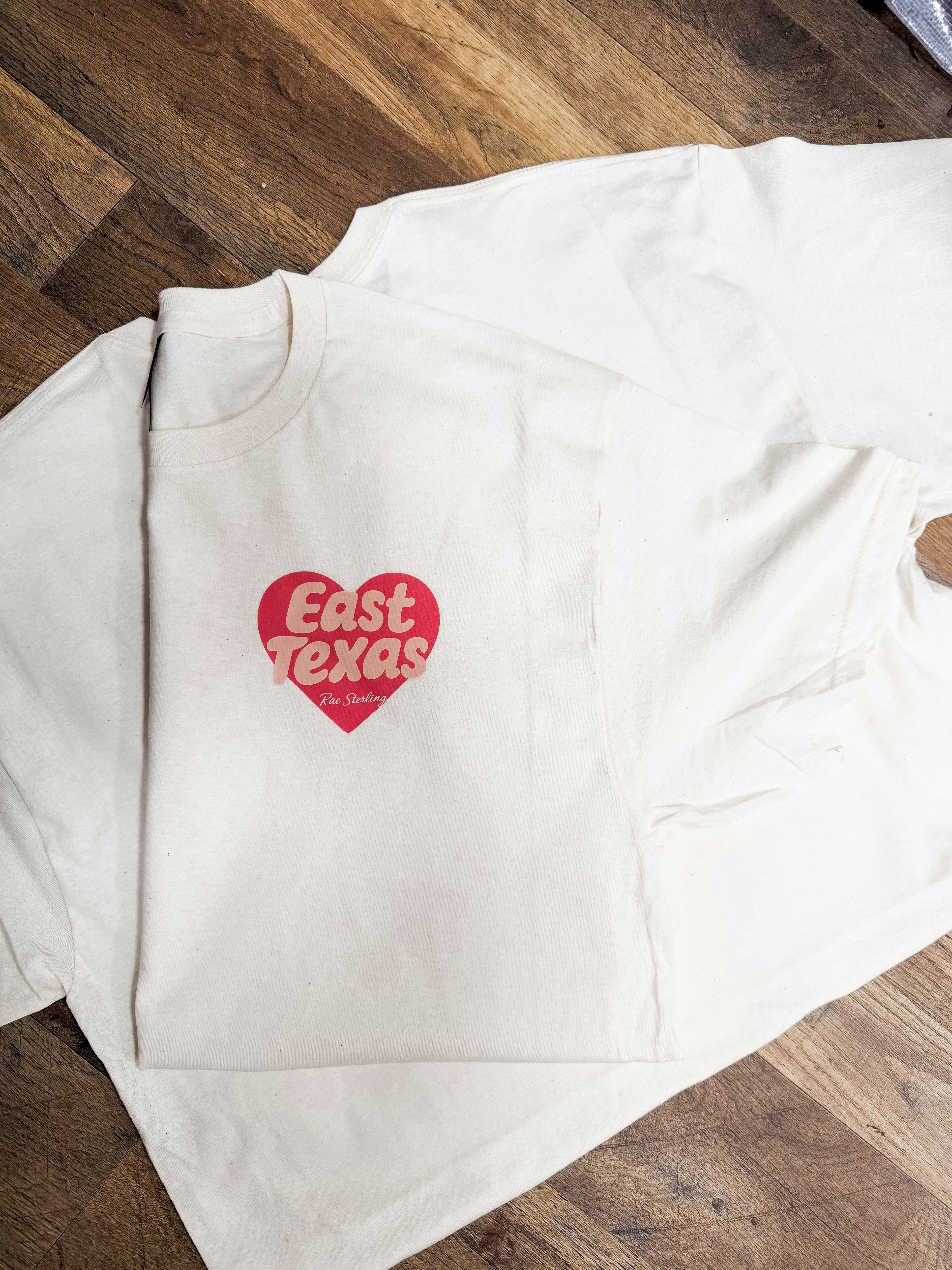 East Texas Heart - Ivory/Peach