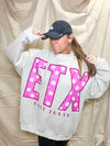 ETX polka dot gray mock neck