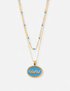 Blue Highs and Lows Necklace Set