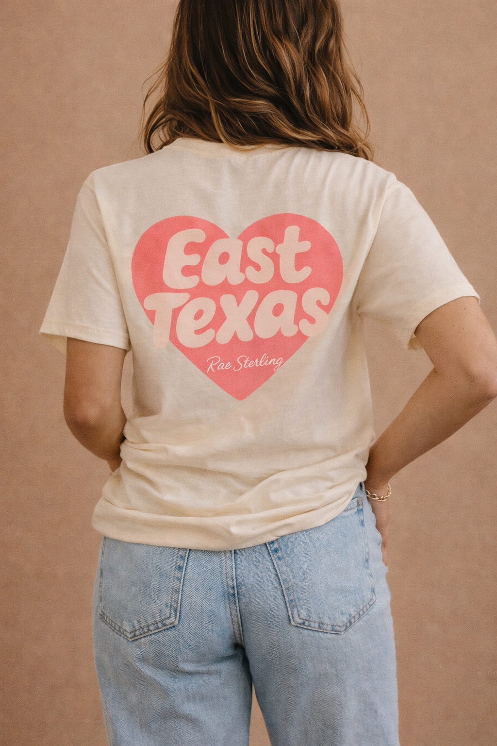 East Texas Heart - Ivory/Peach