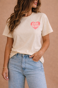 East Texas Heart - Ivory/Peach