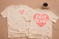 East Texas Heart - Ivory/Peach