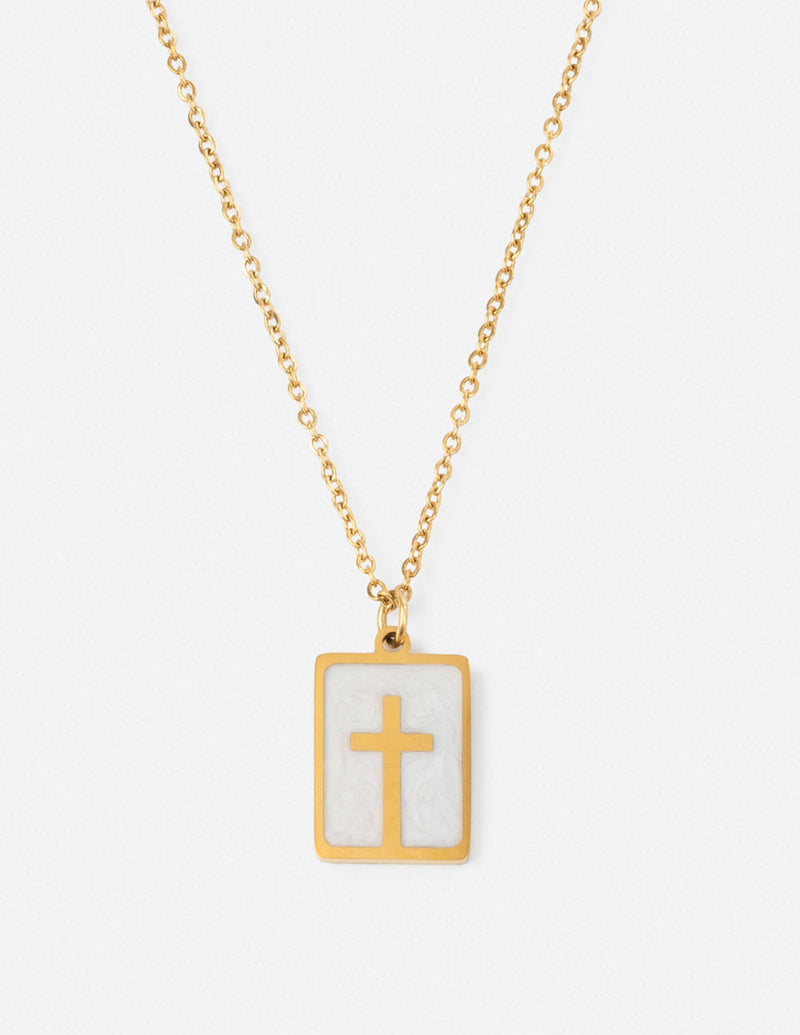 Enamel Cross Necklace