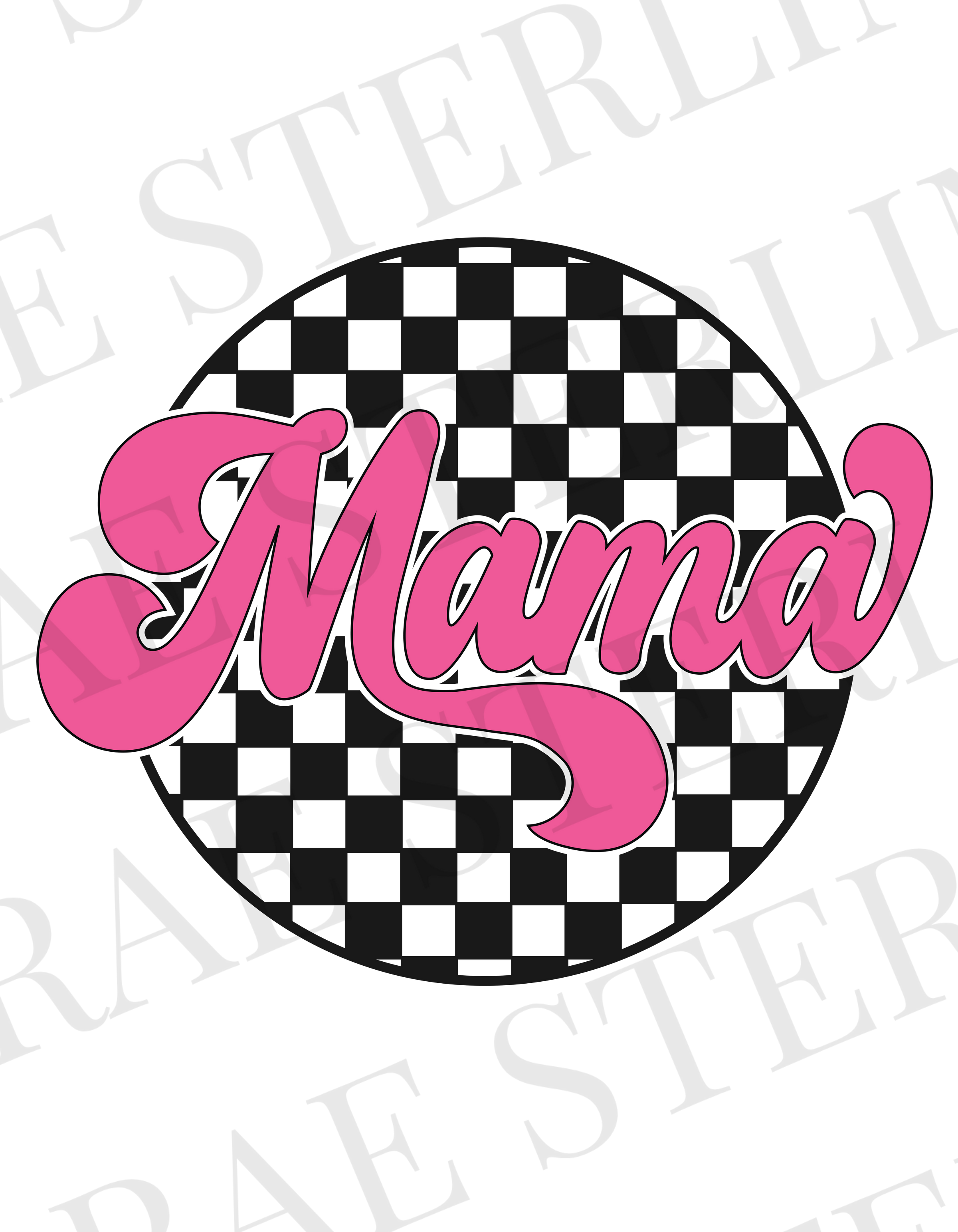 Mama Checkered Design