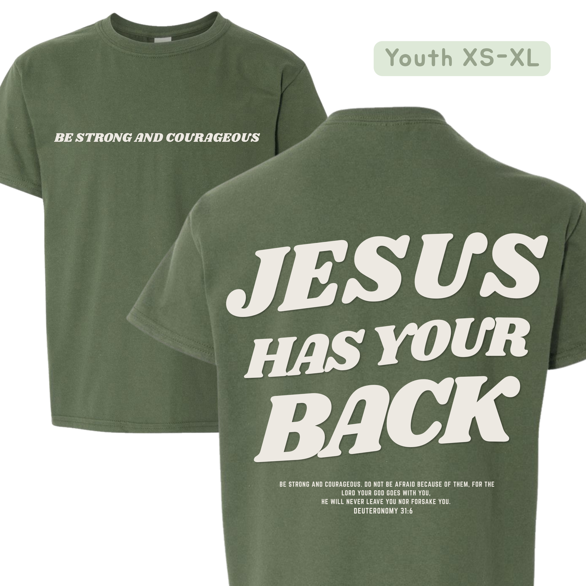 YOUTH Sizes - Jesus Has Your Back - NLC Youth Camp