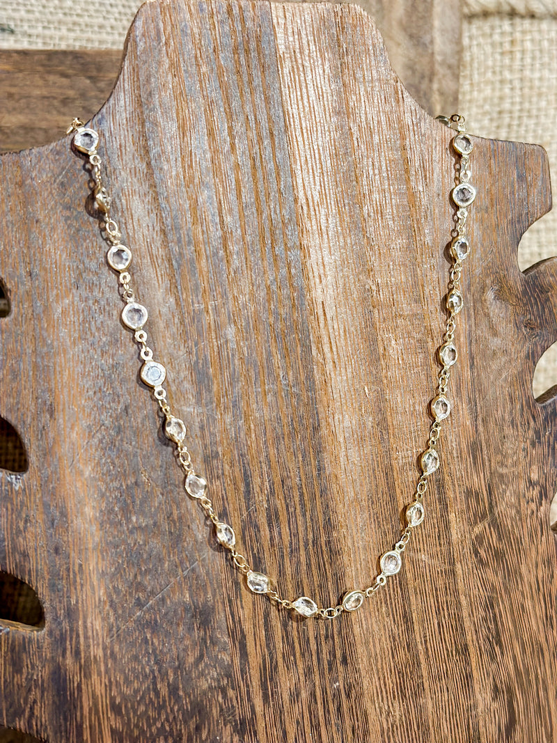 Clear gem necklace