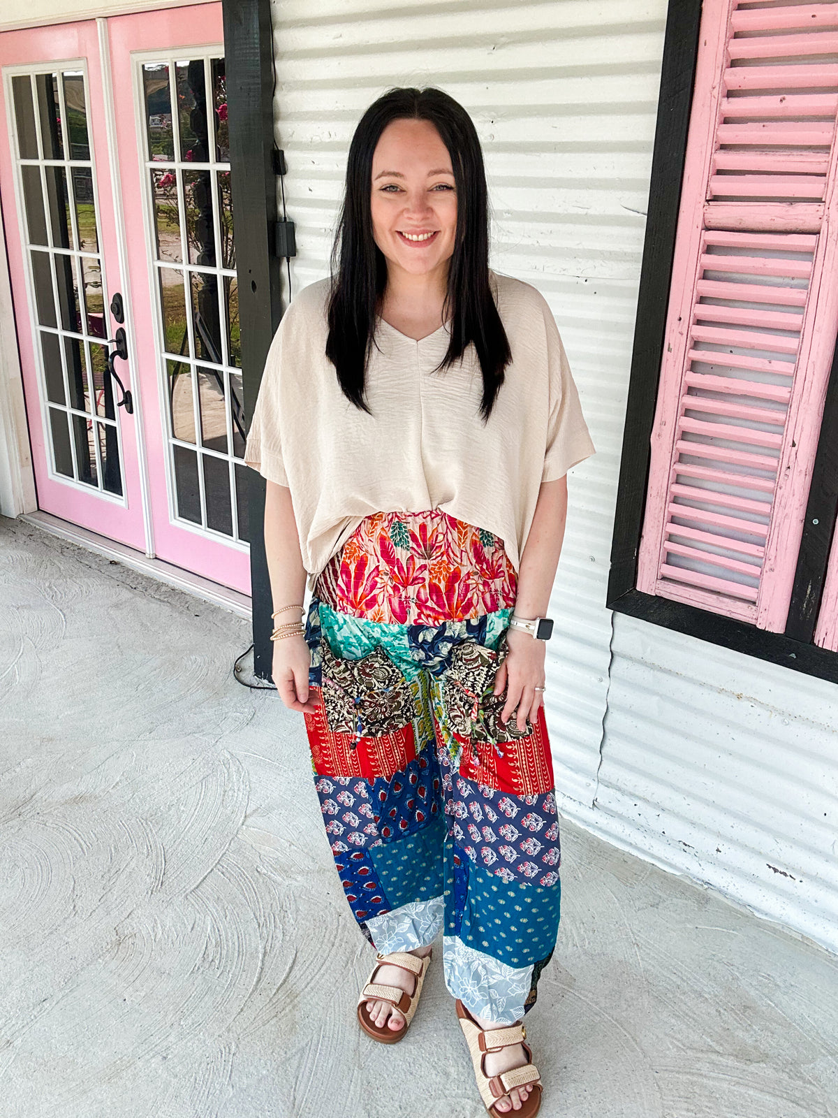 ONE SIZE FITS MOST -Patchwork Pants