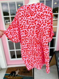 Pink and Red Leopard Tunic