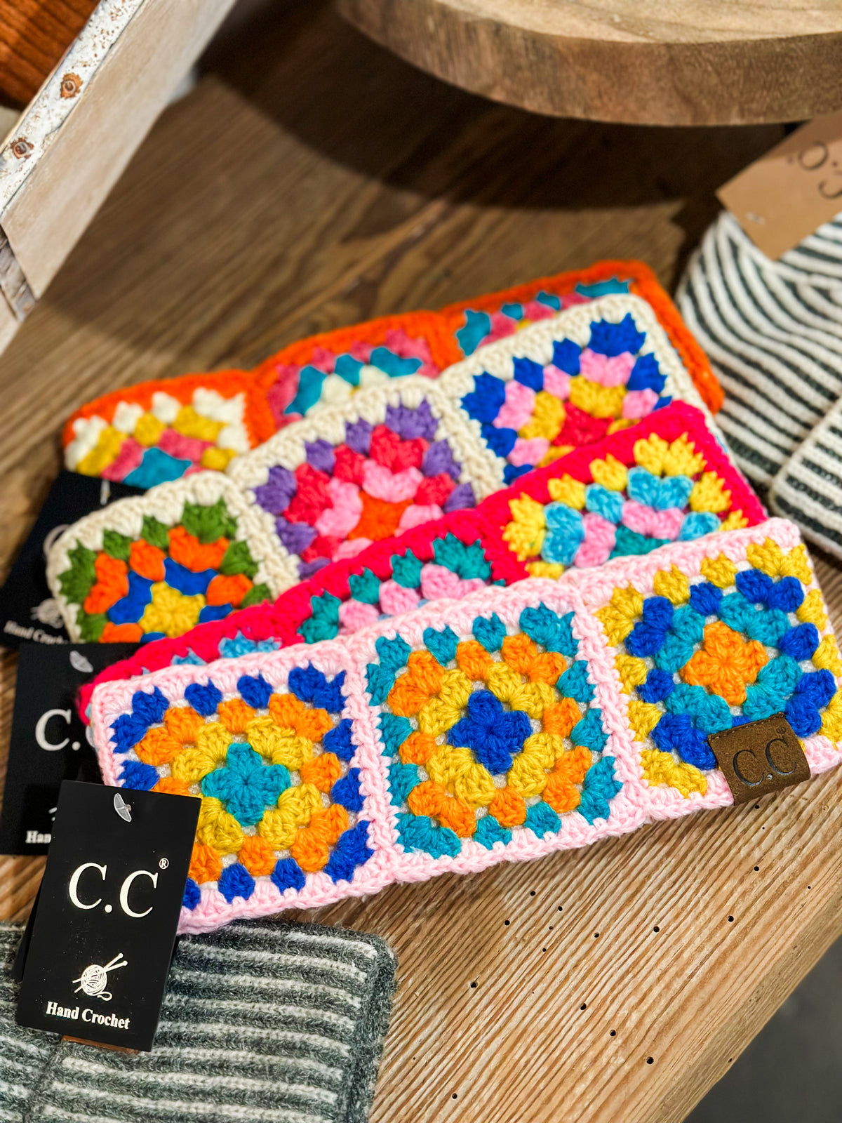 Multicolor Crochet Head Wrap C.C. Beanie