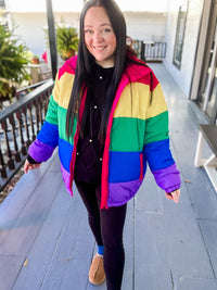 Rainbow Puffer jacket