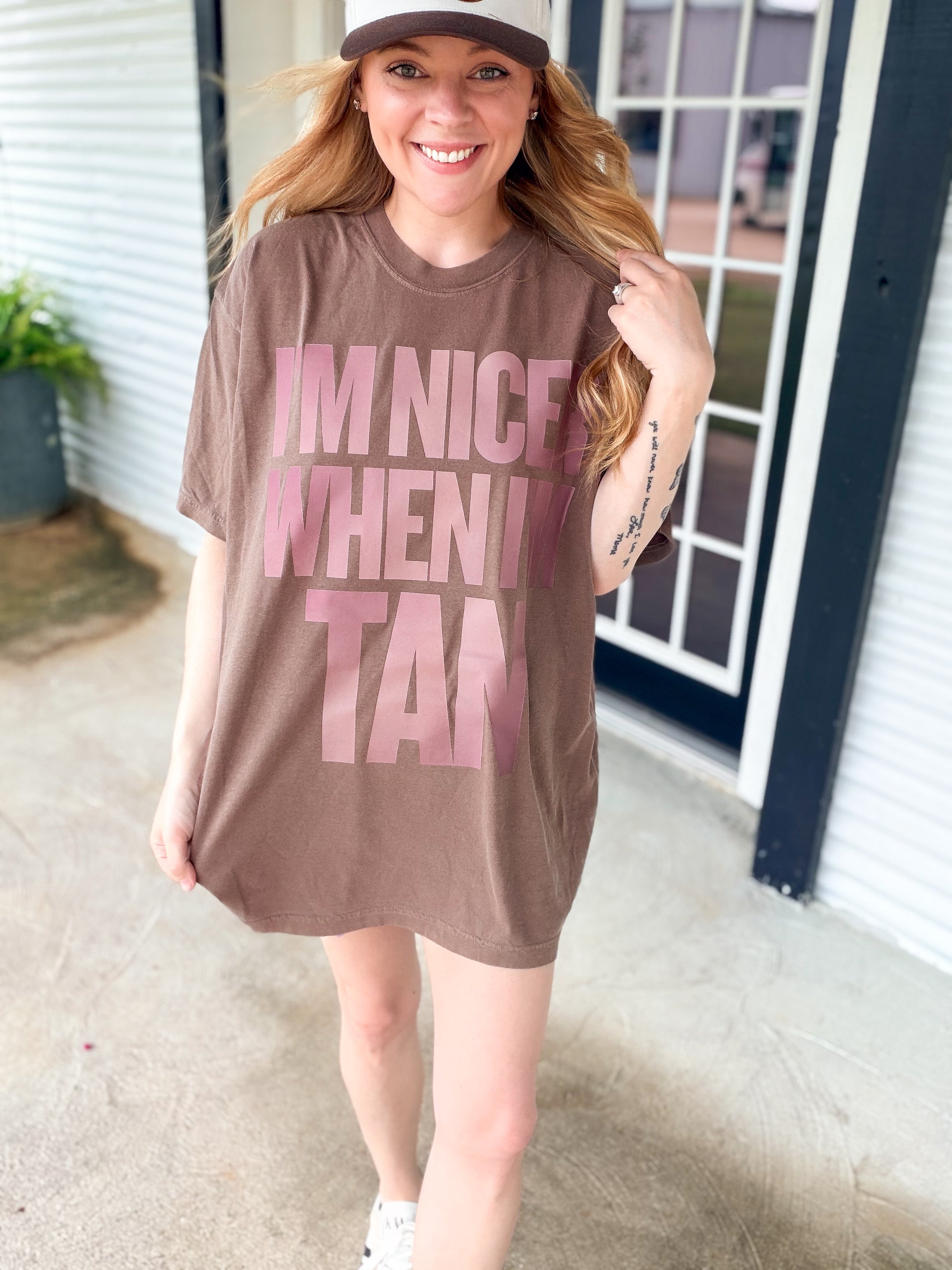 I'm Nicer When I'm Tan Graphic Tee