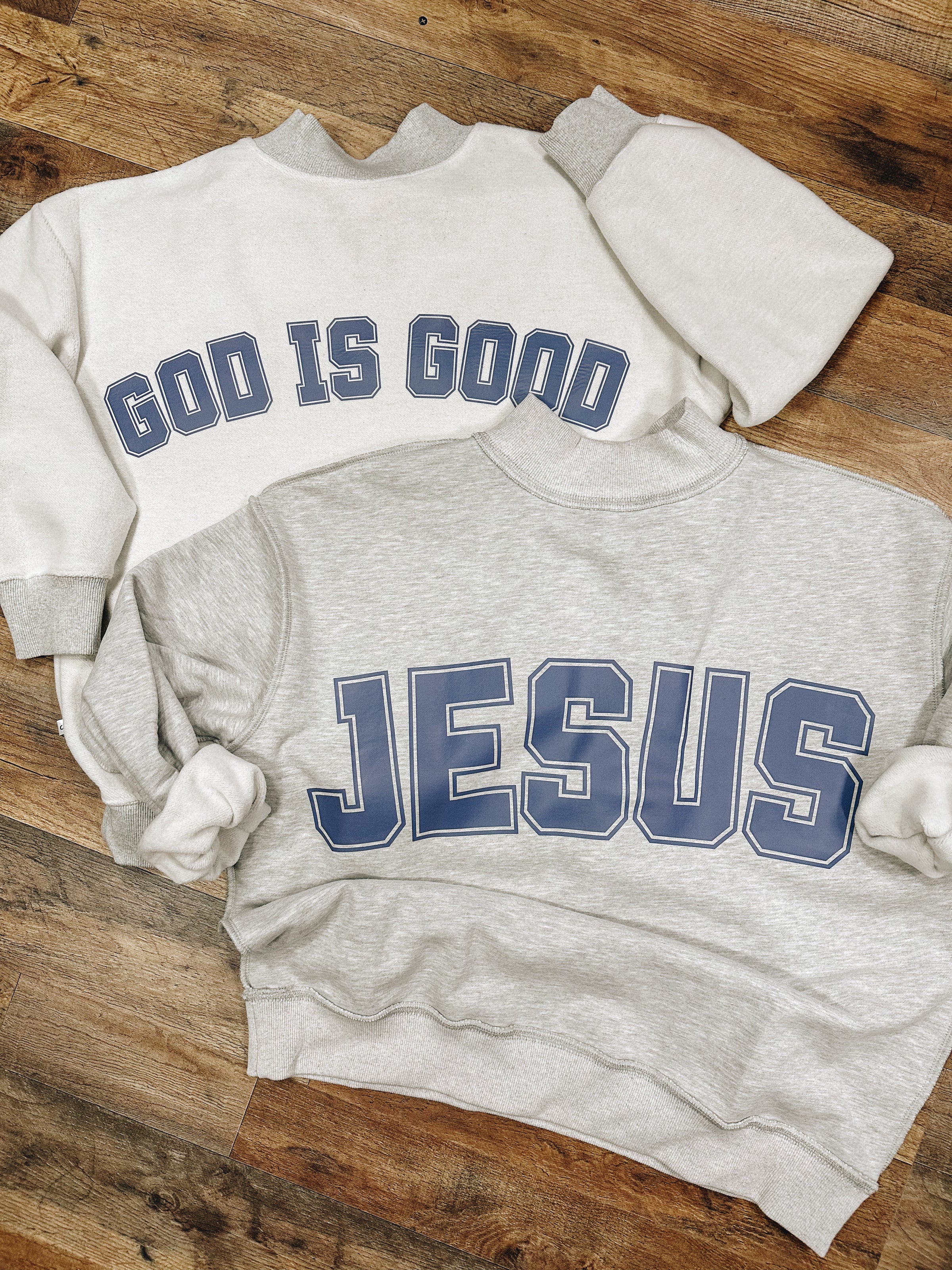 Jesus/God Is Good - Ash Gray Mock - REVERSIBLE