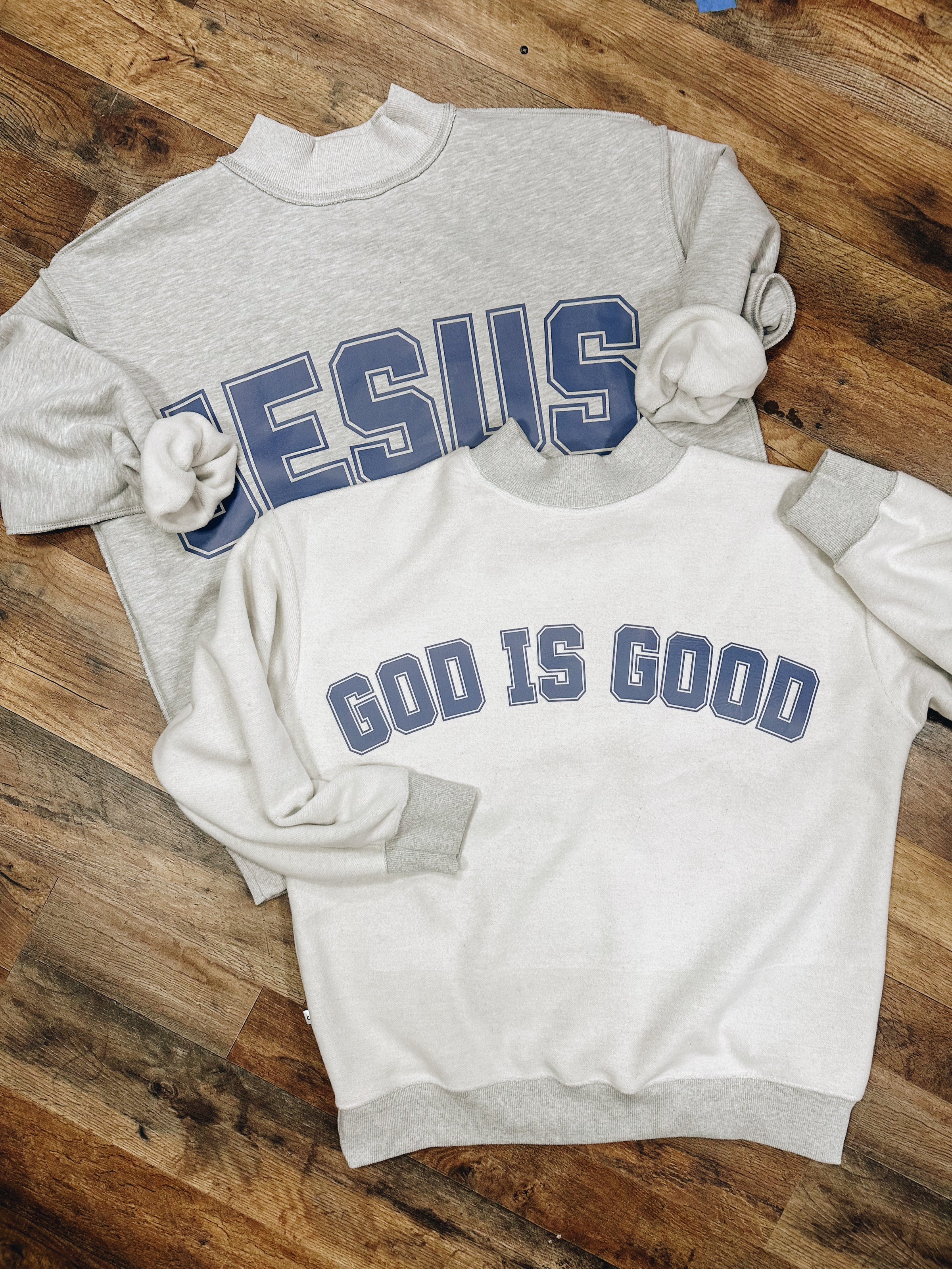 Jesus/God Is Good - Ash Gray Mock - REVERSIBLE