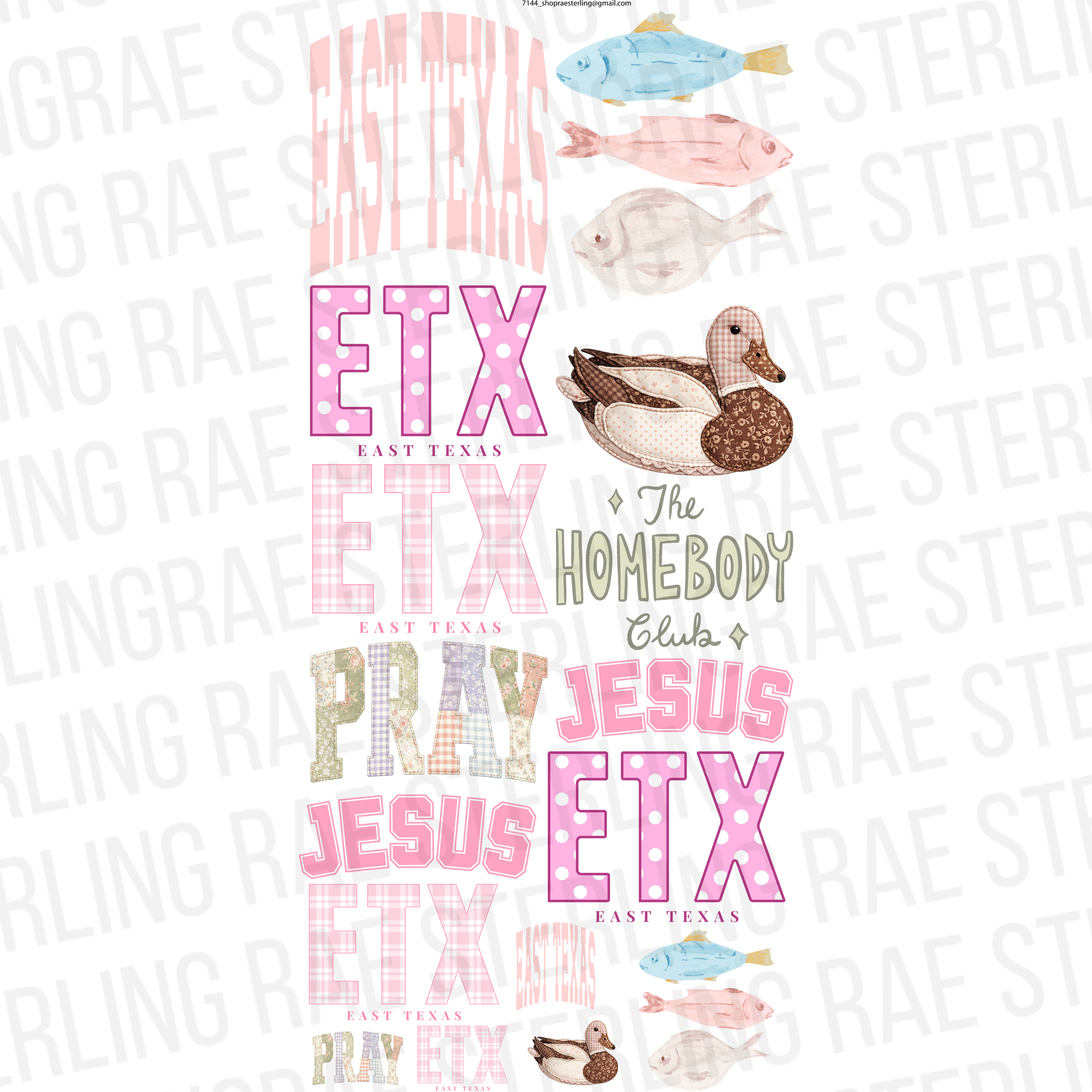 Pink Christian Girly 22in X 48in