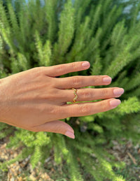 Textured Wavy Ring
