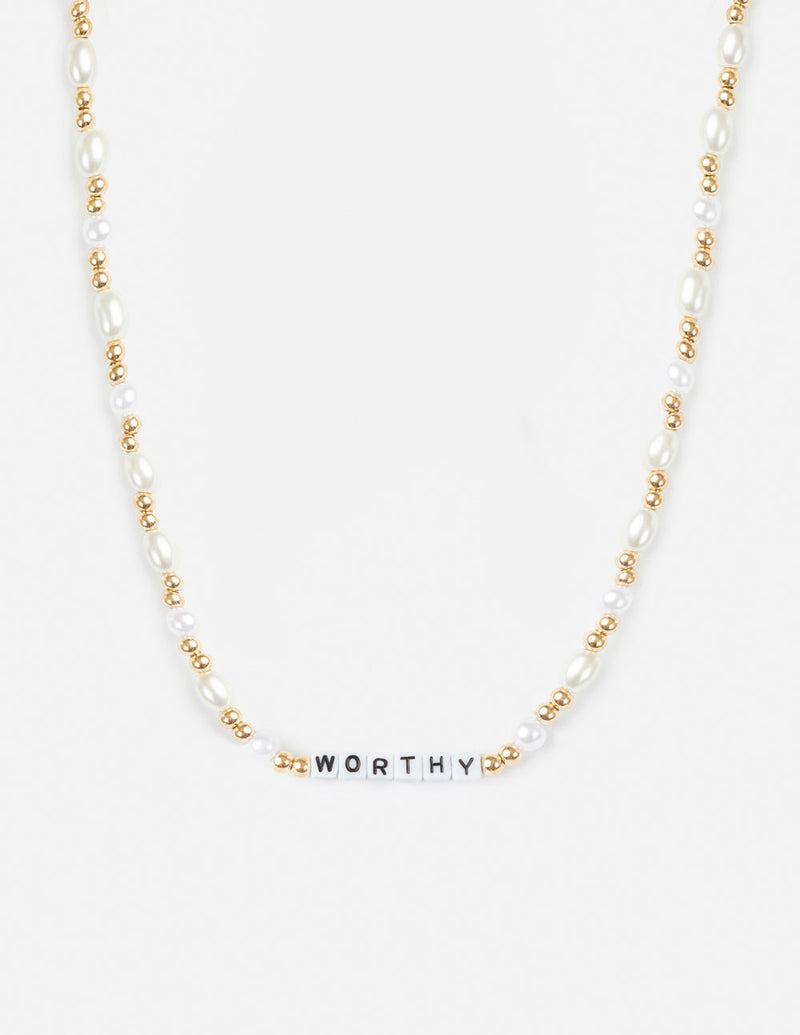 Worthy Letter Necklace