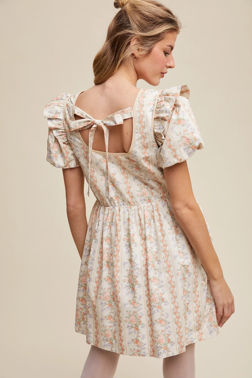 Vintage Floral Babydoll Dress
