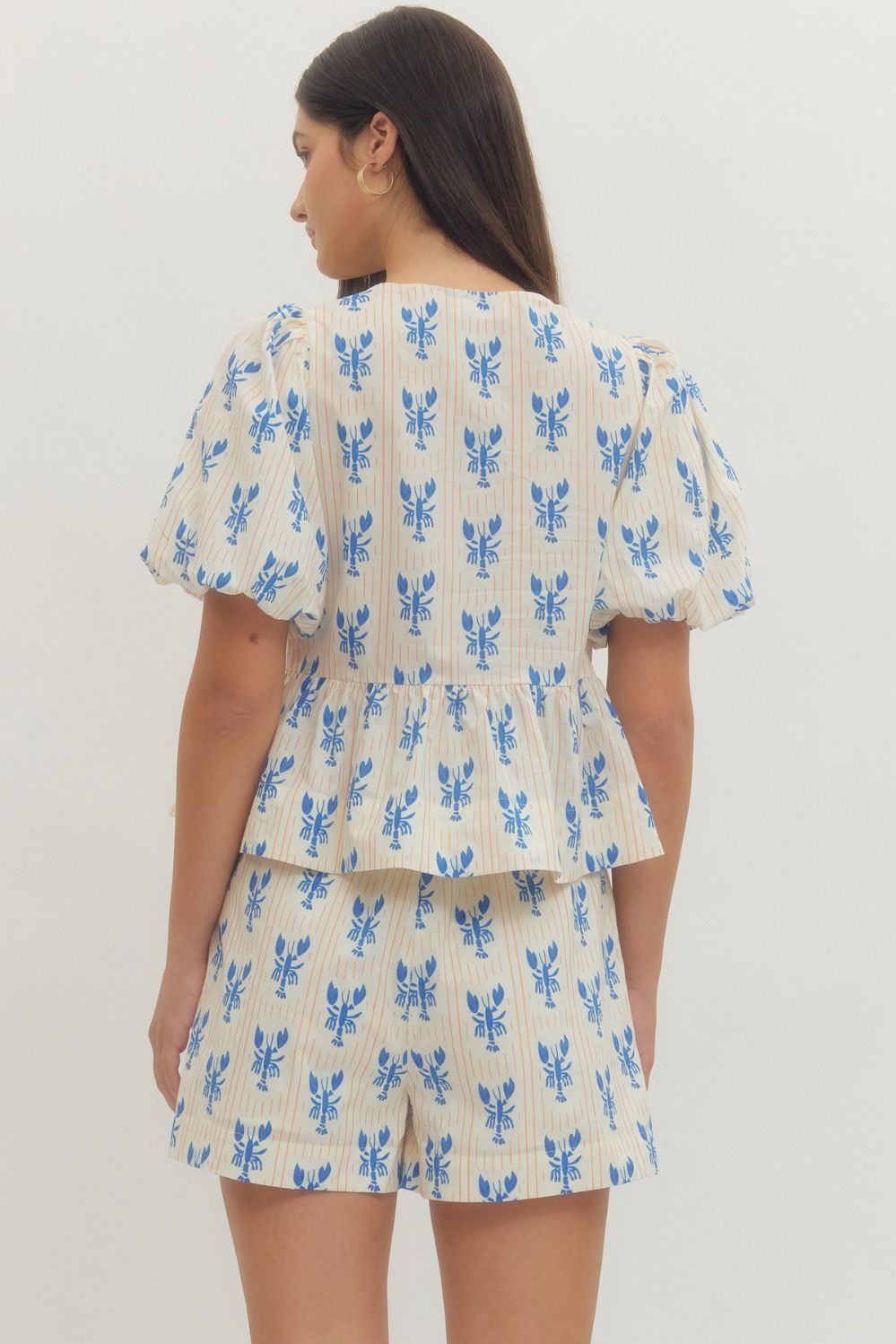 Blue Lobster Babydoll - Top Only