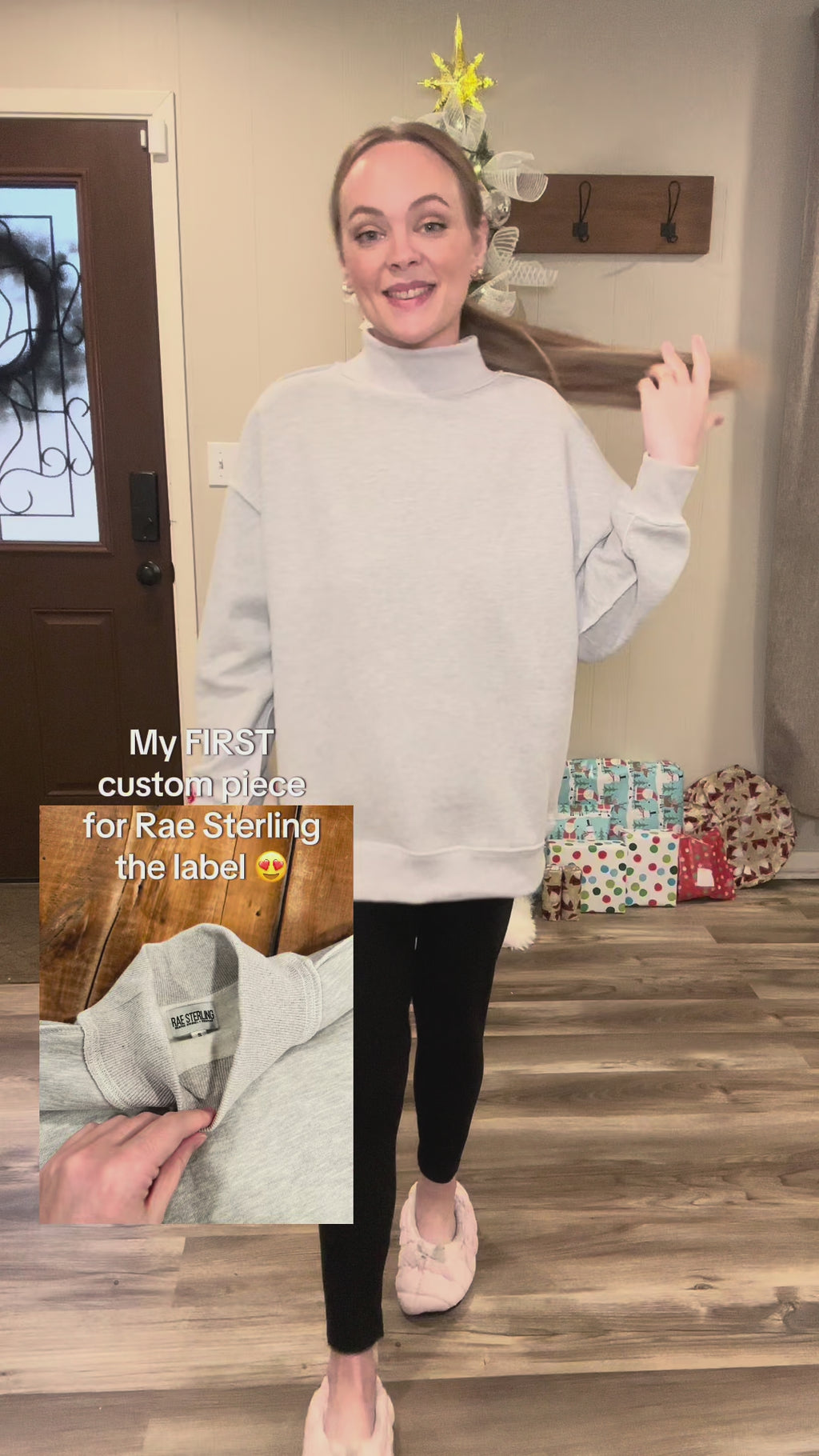 Ash Gray Mock Neck - Blank