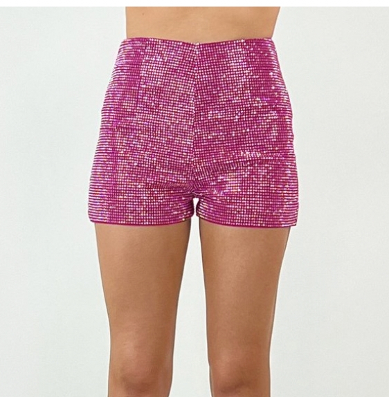 Studded Zipper Shorts